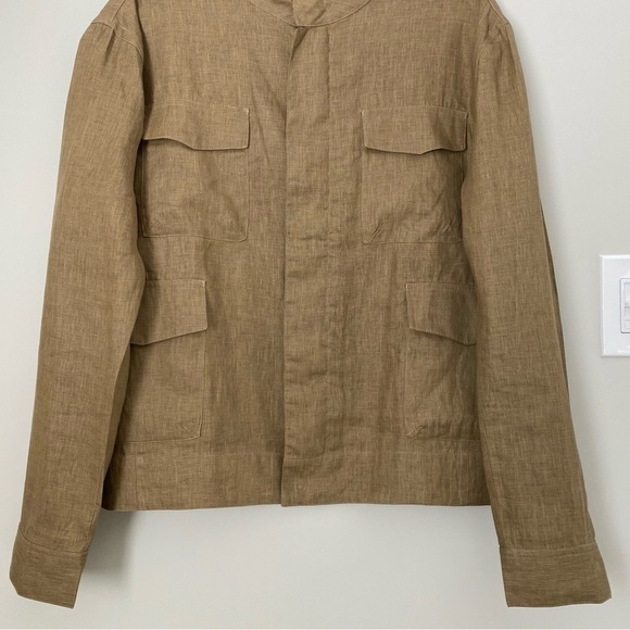 REISS London Brown Zip Up Multi Pocket Cargo Long Sleeve Utility Jacket XL - Picture 7 of 13